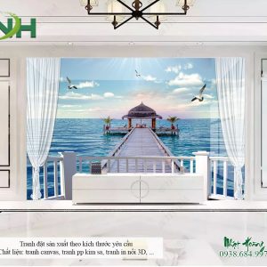 Tổng 12 mẫu tranh dán phong cảnh phòng khách V6
