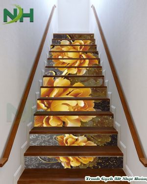 Tranh gạch 3D cầu thang mẫu CT25