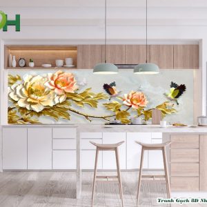 Tranh kính bếp 5D mẫu KB23