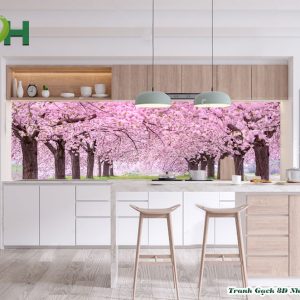 Tranh kính bếp 5D mẫu KB28