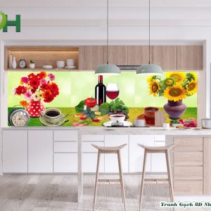 Tranh kính bếp 5D mẫu KB30
