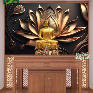 Tranh gạch 3D phòng thờ 3DNH223