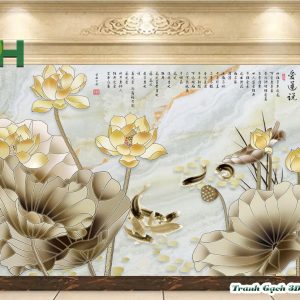 Tranh gạch phòng thờ HST84