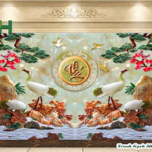 Tranh gạch phòng thờ HST89