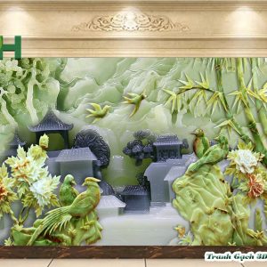 Tranh gạch phòng thờ HST94