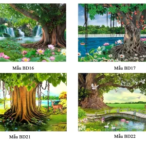 tổng 04 mẫu tranh gạch cây bồ Đề 4