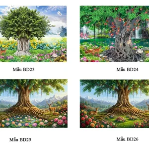 tranh gạch cây bồ đề phòng thờ cbd01