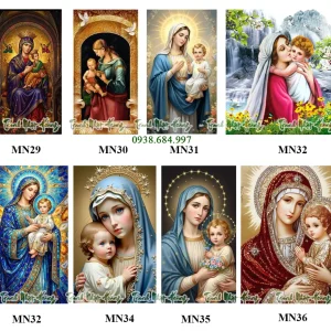 Top 08 mẫu Tranh 3D Đức Mẹ bồng Chúa Maria TCV7