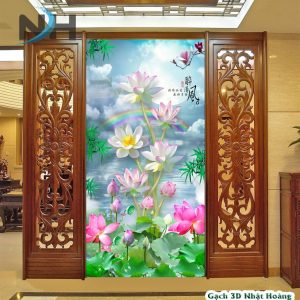 5 mẫu tranh hoa sen NHS54