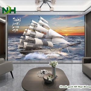 Tranh thuyền buồm mẫu NHS68