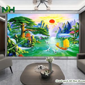 Tranh thuyền buồm mẫu NHS64