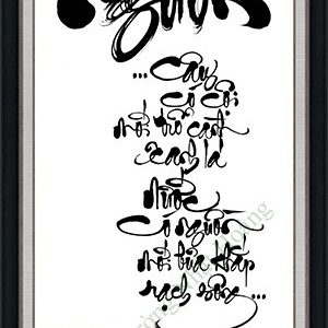 Tranh thư pháp NHS117