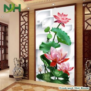 Tranh hoa sen NHS46
