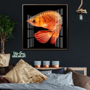 Top 12 mẫu tranh 3D con cá Rồng R1