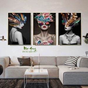 Top 15 mẫu tranh treo bộ 3 cô gái