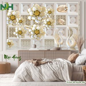 Tổng hợp 10 mẫu tranh 3D dán phòng ngủ V1
