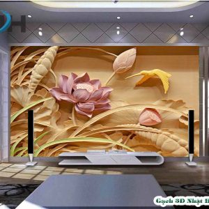 5 mẫu tranh 3D hoa sen TP10
