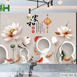 Tranh 3D Hoa sen PT118