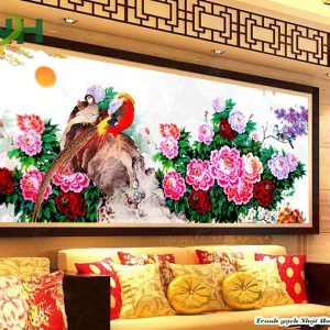 Tranh 3D Hoa mẫu Đơn PT92