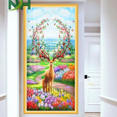 Tranh 3D con hưu dán tường