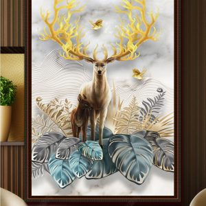 Tổng hợp 10 mẫu tranh 3D con Hươu TP99