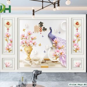 Tổng 10 mẫu tranh 3D dán phòng khách V4