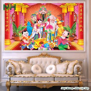 Tranh 3D Phúc Lộc Thọ TP124