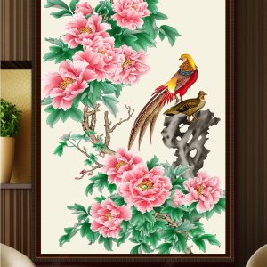 Tranh 3D hoa Mẫu đơn TP148