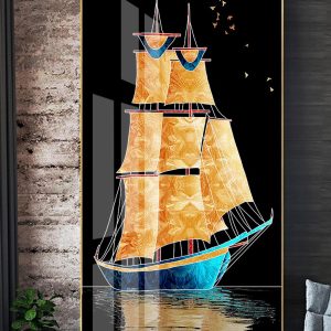 10 mẫu tranh 3D tráng gương con Thuyền V3