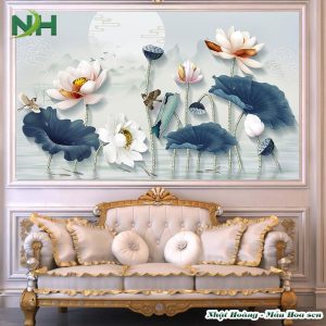 Tranh 3D hoa sen TP02