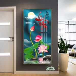 Tranh 3D hoa sen TP08