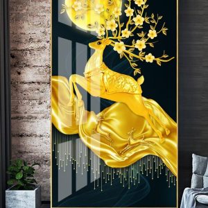 Tranh 3D con nai vàng TP32