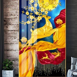 Tranh 3D con nai vàng TP36