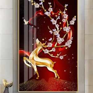 TTổng hợp 6 mẫu tranh 3D con Hươu TP48