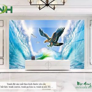 Catalog 10 mẫu tranh 3D dán phòng khách V13