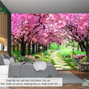 Top 10 mẫu tranh 3D phong cảnh dán phòng ngủ V10