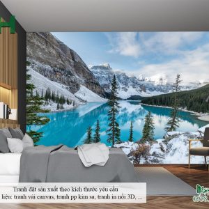 Top 10 mẫu tranh 3D phong cảnh dán phòng ngủ V10