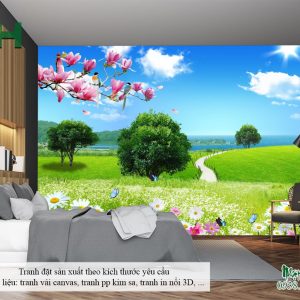 Top 10 mẫu tranh dán 3D phòng ngủ V9