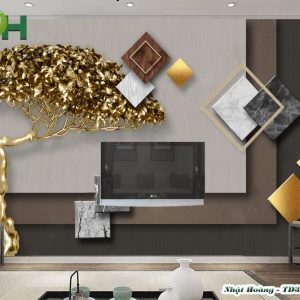 Tranh 3D dán tường tivi TD3D36