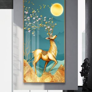 Tổng 10 mẫu tranh 3D con Hươu M1