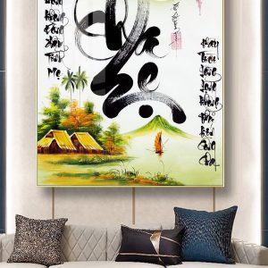 Tranh 3D chữ Thư Pháp 4