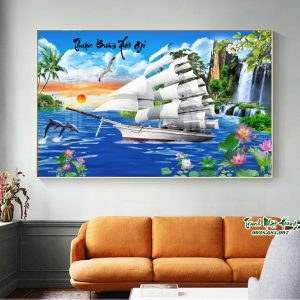10 Tranh 3D Thuận Buồm Xuôi gió V7