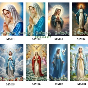 Top 08 mẫu Tranh 3D Đức Mẹ Maria TCV4