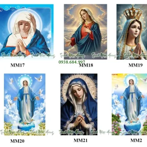 Top 08 mẫu Tranh 3D Đức Mẹ Maria TCV5