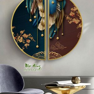 Tổng hợp 10 mẫu tranh treo bán nguyệt V5