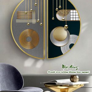 Tổng hợp 10 mẫu tranh treo bán nguyệt V1