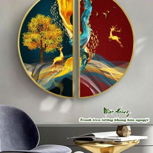 Tranh 3D khung bán nguyệt 7