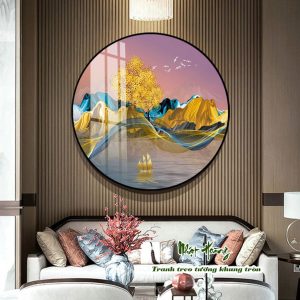 Tranh 3D khung tròn 3