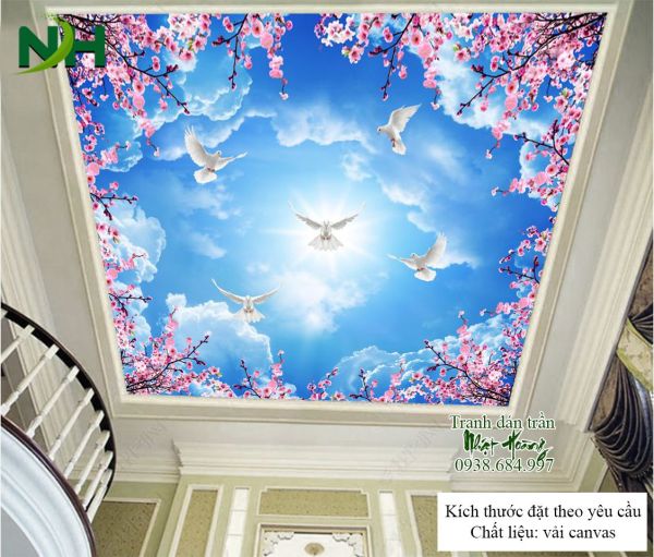 Tranh trần xuyên sáng 3D