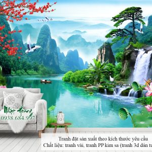 Tổng 10 mẫu tranh dán 3D sơn thủy V2